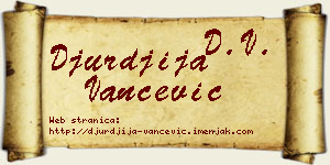 Đurđija Vančević vizit kartica